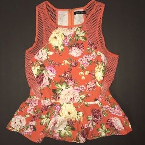 Women’s floral multi use net top